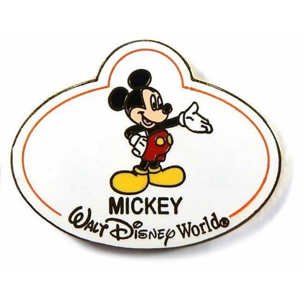 Disney‎ Pin Mickey Mouse Name Tag Badge LE 64969 WDW Nametags Mystery Collection